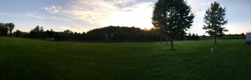 Panorama of Church backyard. 07/2017