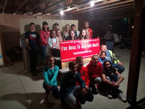 Youth Group attending "To Hell and Back" special event at the Grace Chapel Community Church in Westerville, OH - 10/21/2017